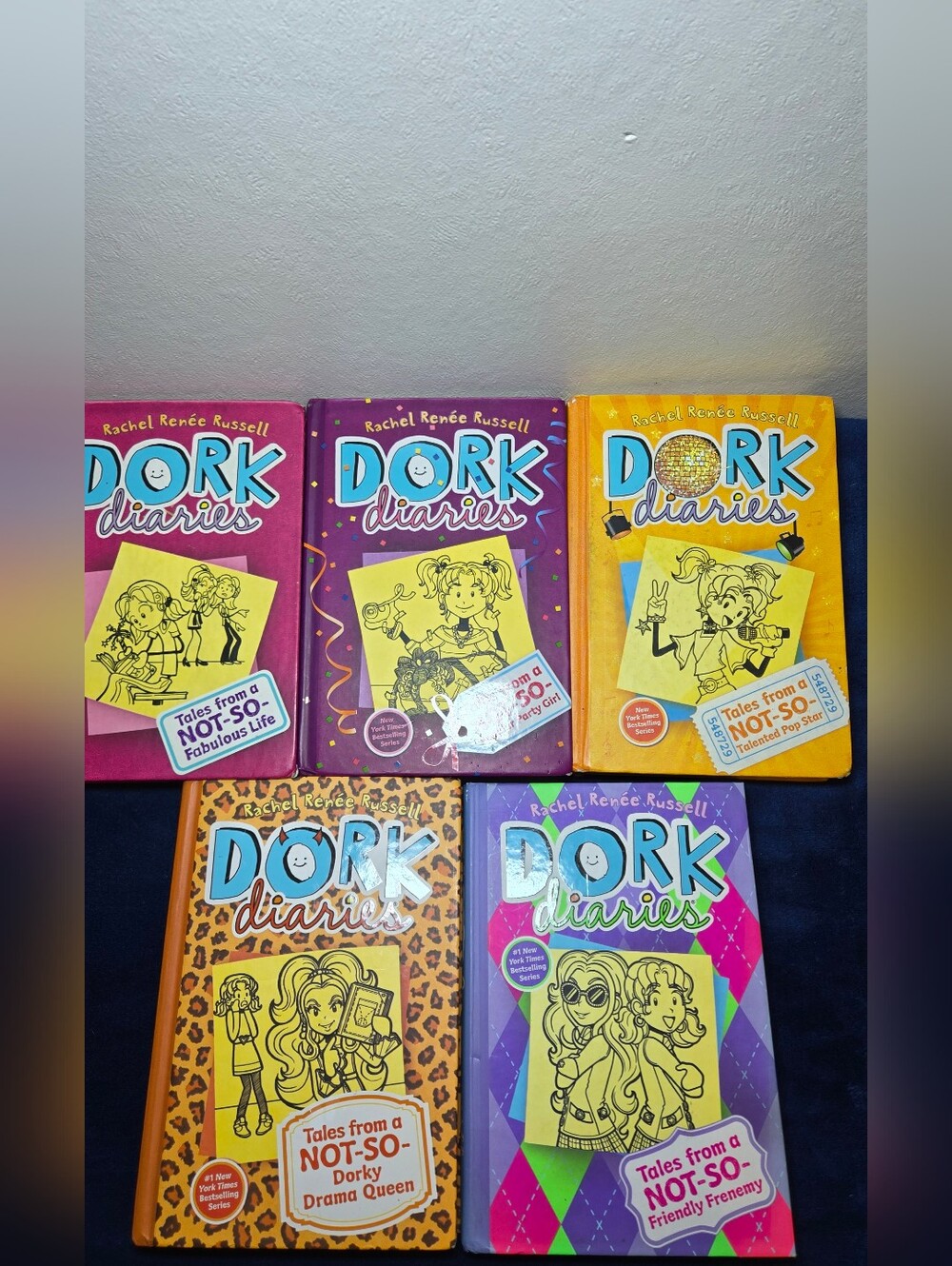 Dork Diaries Rachel Renee Russell Hardback Book Lot Of 5 #1,2,3,9,11